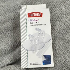 Thermos FUNtainer 12 oz Bottle Straw Replacement Set 2 pack